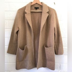 J. Crew Sophie Tan Sweater Blazer %100 merino wool